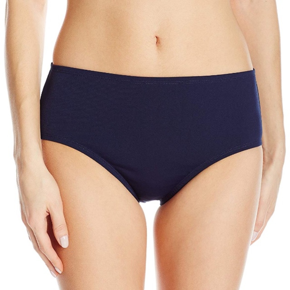Adidas High Waist Bikini Bottom Navy 10